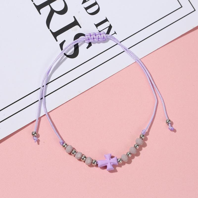 Браслеты из смолы с перекрестной веревкой для женщин, женские красочные браслеты на веревке, подарки, очаровательные летние праздничные украшения