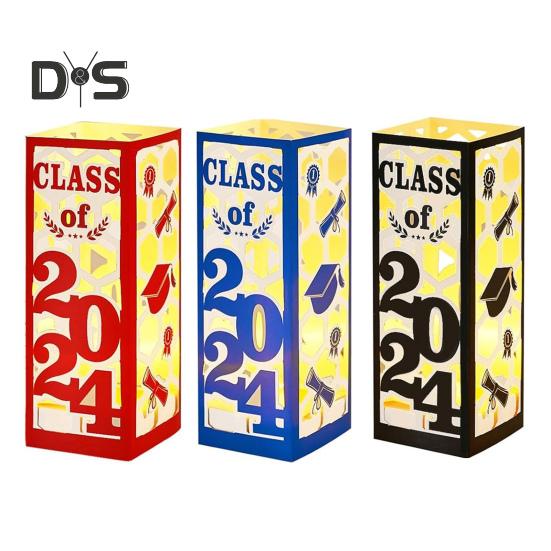 6 шт. освещенных выпускных центральных украшений для выпускного класса 2025 года, фонарики, украшения для выпускного со светодиодной подсветкой для выпускного вечера в колледже и средней школе