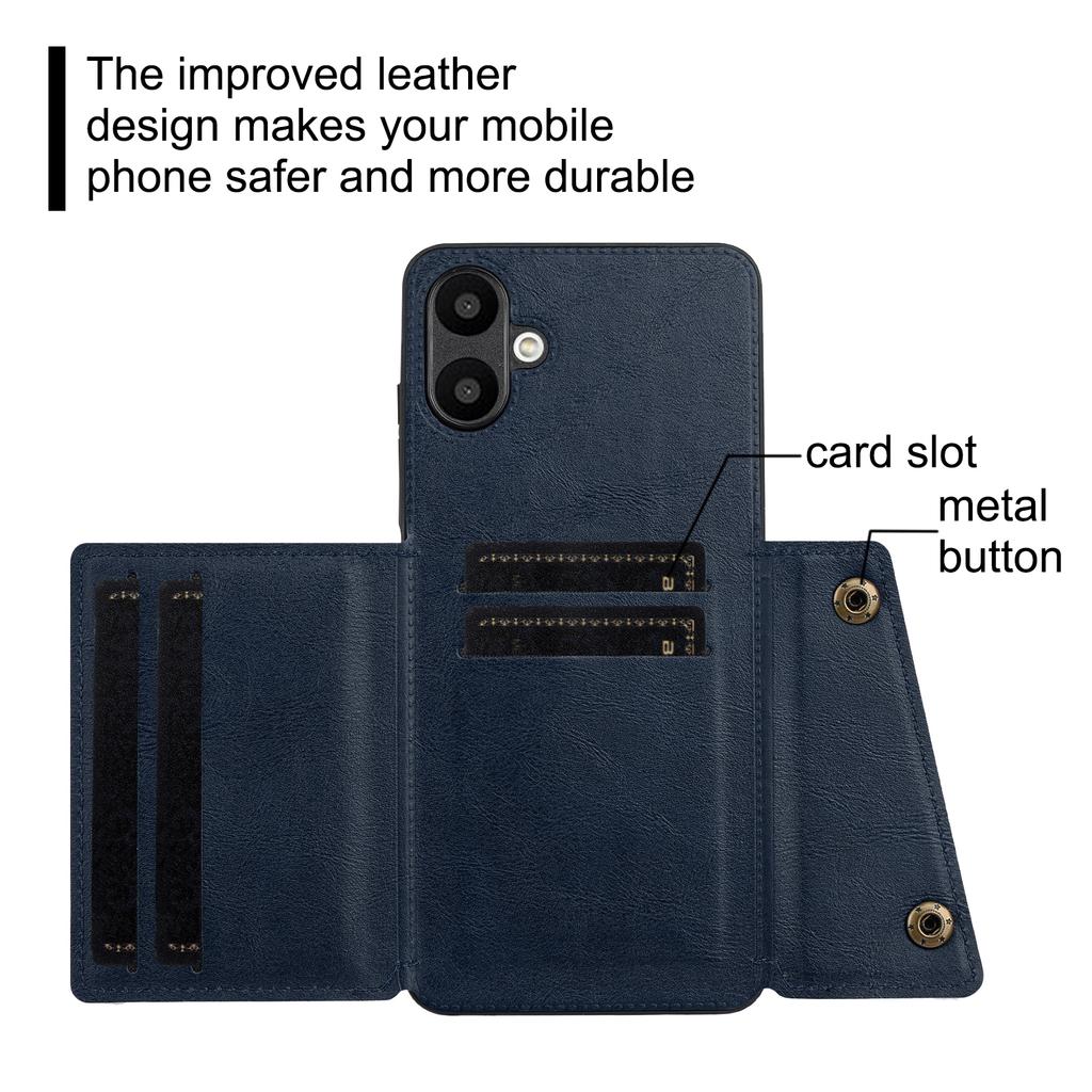 For Samsung Galaxy A06 4G Case Card Slots Kickstand Leather+TPU Phone Cover