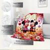 1pc Flannel Mickey and Minnie Love Valentine's Day Romantic Bedroom Bed Cover Sofa Blanket Gift Home Decoration