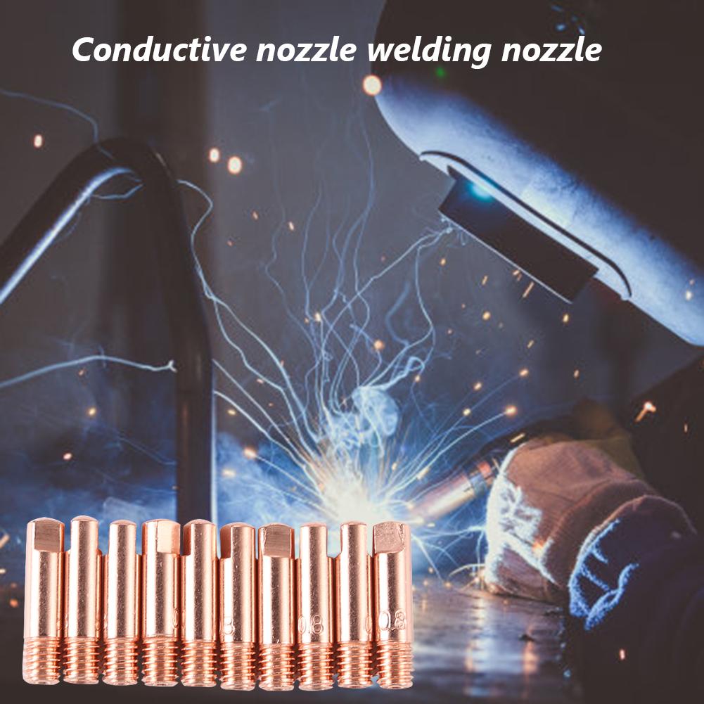 60 шт. 0,8/1/1,2 мм Газовое сопло MIG/MAG Сварочное сопло Контактные наконечники Газовый рассеиватель Соединитель Держатель Проводящее сопло Паяльные инструменты
