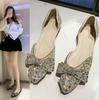Модные блестящие хрустальные балетки женские остроносые мокасины удобные неглубокие балетки мокасины элегантные женские туфли с бантом для вечеринки