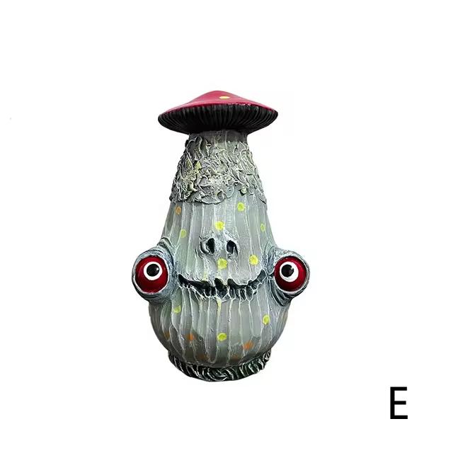 Хэллоуин Креативный Скелет Гриб Скульптура Монстр Резиновые Изделия Маленькие Статуэтки Домашний Сад Офис Рабочего Стола Украшения Подарки