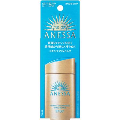 Anessa Perfect UV Skin Care Milk NA 60 мл Солнцезащитное молочко. Перед использованием хорошо встряхните.. Также можно использовать как базу под макияж. Для лица и шеи нанесите