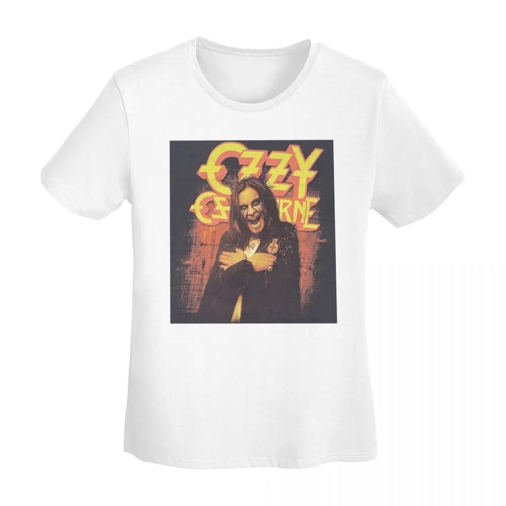 Ozzy Osbourne Merch TShirt Women Short Sleeve T Shirts Crew Neck Streetwear Cotton Summer Tees Streetwear