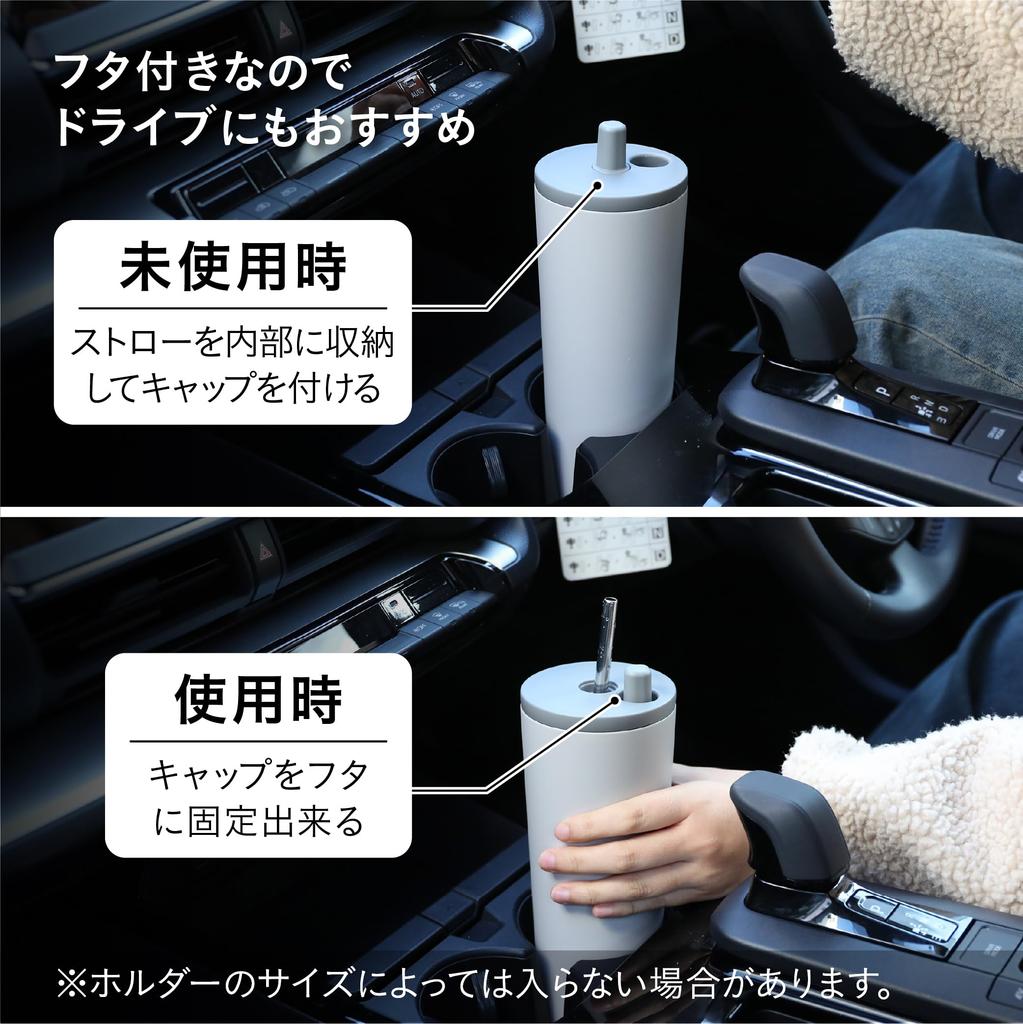 CB Japan ESCAPE PRO Термокружка Полностью подходит для посудомоечной машины Вакуумная Нержавеющая сталь с трубочкой 750, SANTECO, Серый, 750 мл, Герметичная, Безопасная, Термоизолированная, Стальная, Двойные стенки