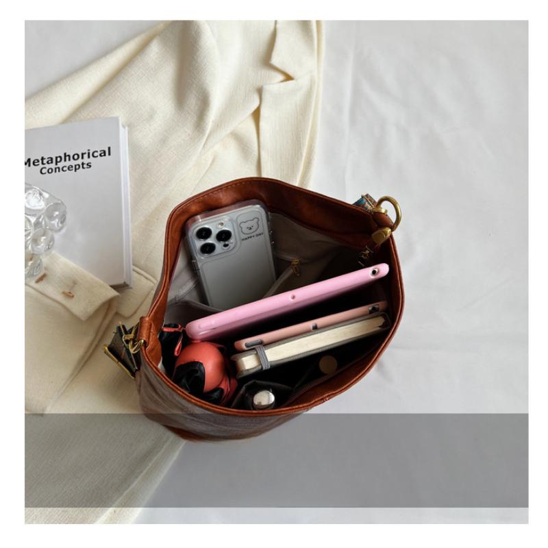 Винтажная однотонная женская модная сумка из искусственной кожи на ремне, простая сумка через плечо с широким ремешком