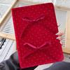 Чехол Polka Dot Velvet Bow для iPad Pro 11 - Стиль Old Money, Полное покрытие, 7-е поколение - Осенняя версия