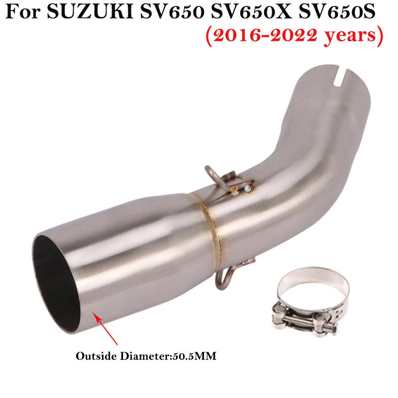 For SUZUKI SV650 SV650X SV650S 2003 - 2020 2021 2022 Motorcycle Exhaust Escape Modified Mid Link Pipe Connecting 51mm Muffler