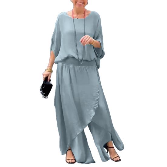 Женский повседневный комплект из двух частей шифона больших размеров для матери невесты