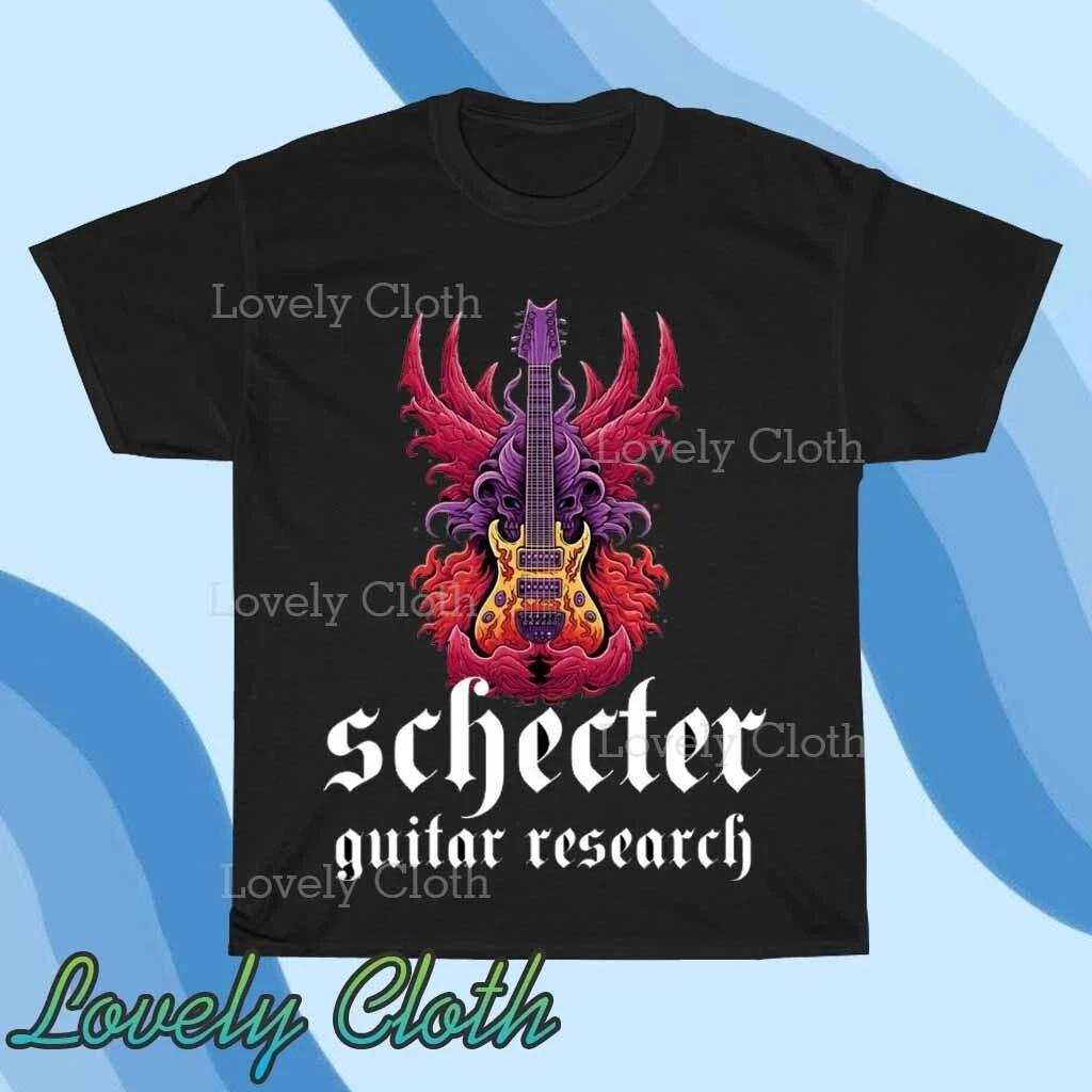 Футболка с логотипом гитары Schecter Смешная Американский размер от S до 5XL Футболка