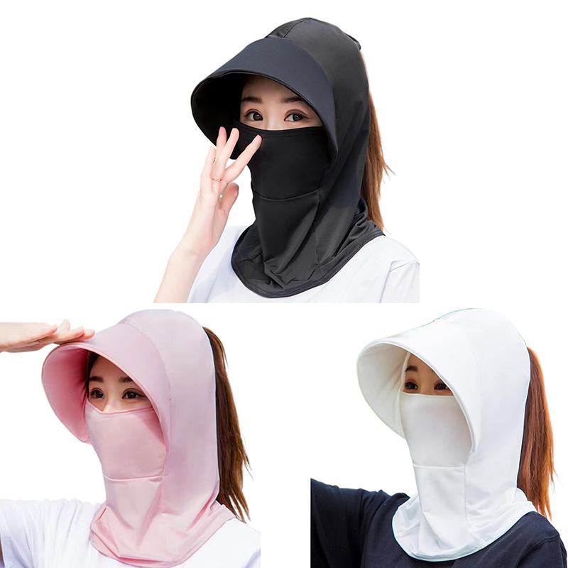 1 шт. Летние шляпы из ледяного шелка для женщин, солнцезащитная шляпа с дышащей солнцезащитной тканью, для активного отдыха, велосипедного спорта, пляжная кепка, шарф для альпинизма