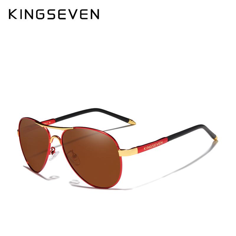 Kingseven Бренд 2019 мужские очки для вождения поляризованные солнцезащитные очки мужские и женские алюминиевые модные очки