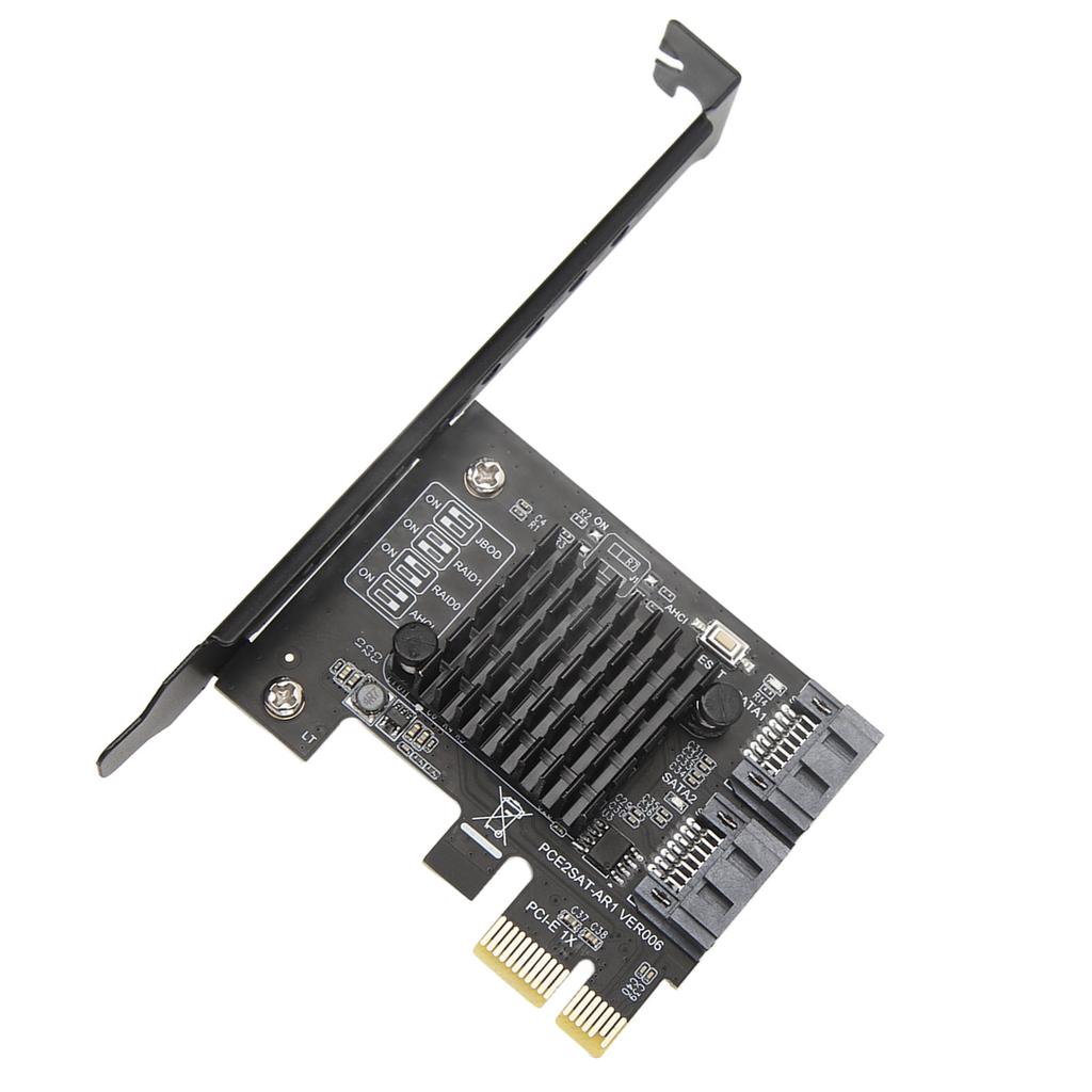 PCIE To SATA3.0 Expansion Card 2 Ports 6Gbps High Speed Multi Function Support PCIE SATAIII RAID