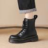 Модные женские повседневные туфли женские кожаные челси женские классические панк женские готические туфли высокие сапоги на платформе женские ботинки женские