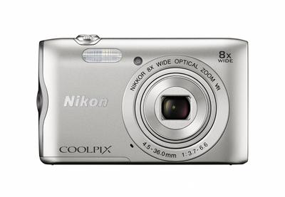 Nikon Цифровая фотокамера COOLPIX A300 оптический 8-кратный зум 2005 миллионов пикселей серебристый A300SL