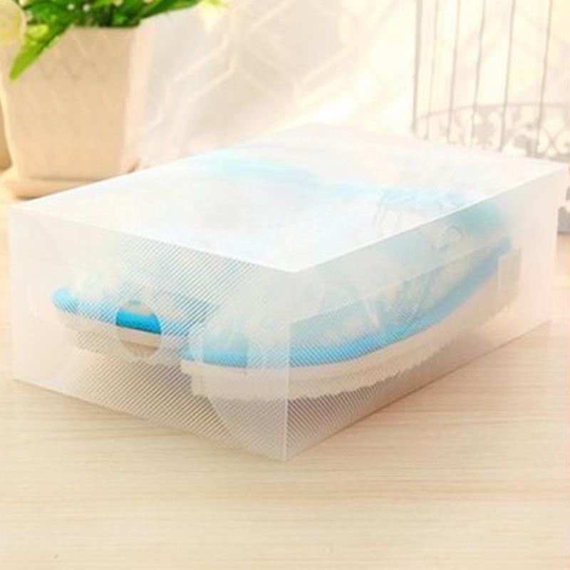 1шт складной пластиковый чехол для обуви утолщенный прозрачный ящик для ящиков пластиковые коробки для обуви штабелируемые коробки для обуви органайзер для дома