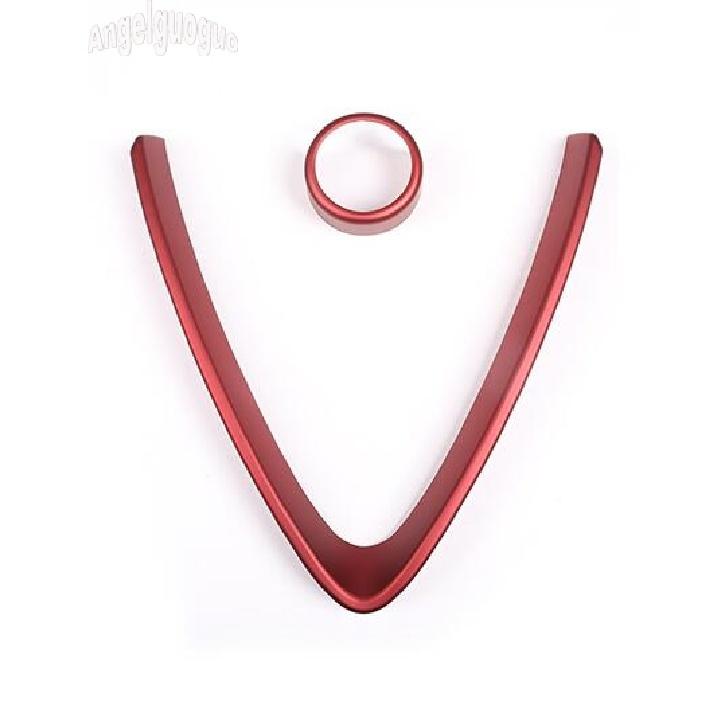 Для Alfa Romeo Giulia красные или карбоновые стильные решетки на голову автомобиля, V-образная рамка, декоративная отделка, наклейка с логотипом, Стайлинг