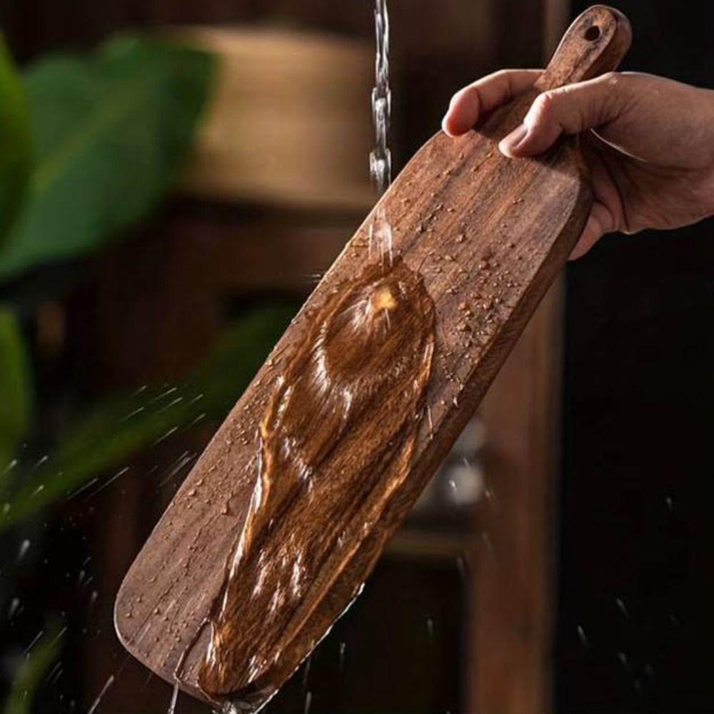 Japanese-style Serving Plate Long-handle Cheese Board Household Solid Wood Cutting Board  Pizza