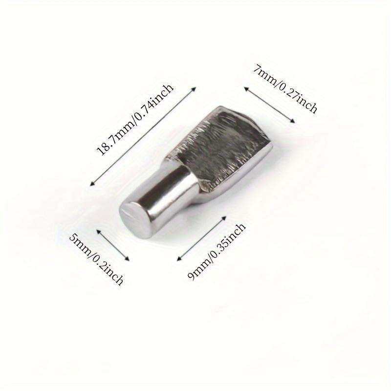 20/50 шт. Полочные штифты, 5 мм, ложкообразной формы, никелированные, опорные штифты для полок, штифты для книжной полки