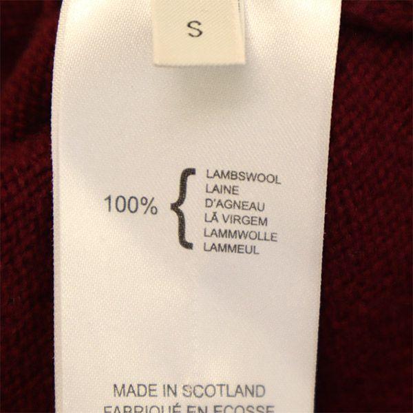 Pringle of Scotland Wool Long Sleeve V Neck Sweater S Red Knit Men's Used