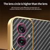 For Motorola Moto G55 5G Phone Case Carbon Fiber Textured Electroplated TPU Back Cover