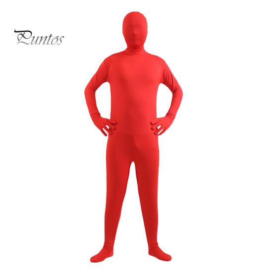 Комбинезон унисекс на Хэллоуин, облегающий, дышащий, с длинными рукавами, с капюшоном, эластичный, однотонный, невидимый комбинезон на молнии сзади, реквизит для вечеринки