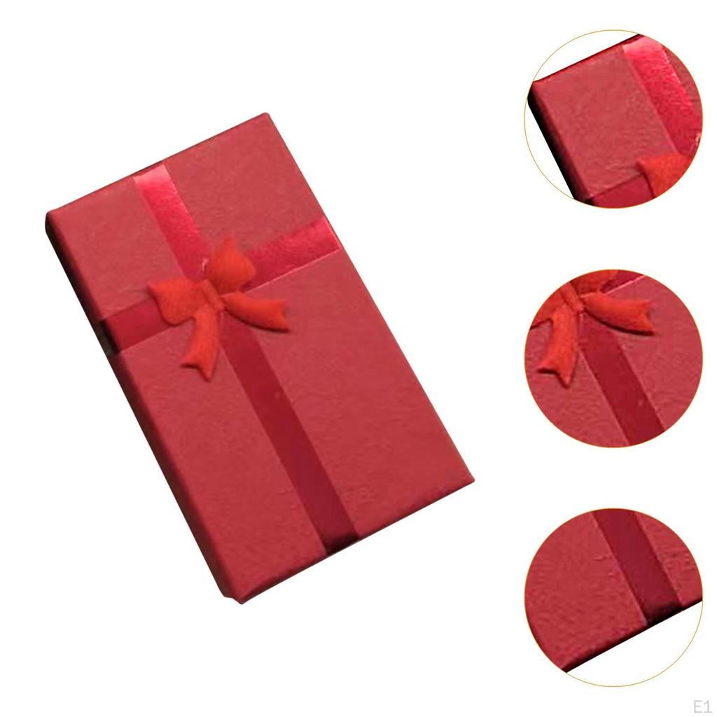 Подарочная коробка для ювелирных изделий из картона Элегантные прямоугольные ожерелья серьги кольца для показа