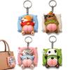 2D Animal Keychain Squeezable Bag Charm Durable Stress Relief Keychain  Birthday Gift Party Favor