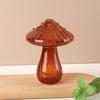Flower Vase Adorable Mushroom Shape Transparent Glass Planter Unique Plant Propagation Station for Home Decoration