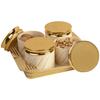 Tight Dry Fruit Container Tray Set with Lid & Serving Tray, Airtight Container Set 430ml (4 Pieces, Polypropylene) (Elegance Ivory)