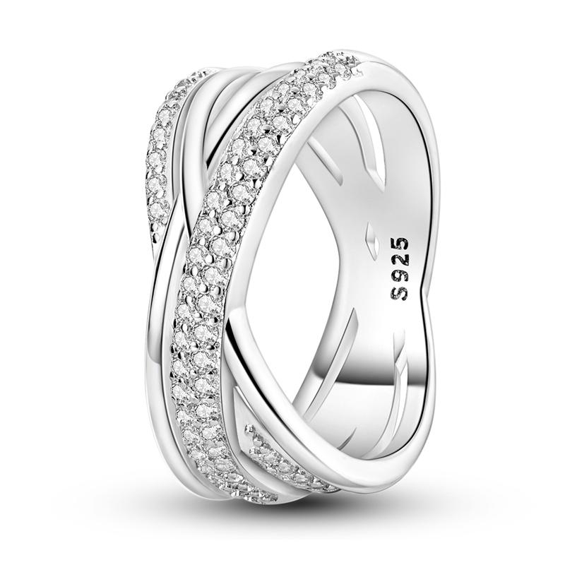 Женские серебряные кольца на палец для женщин, оригинальное коктейльное кольцо из стерлингового серебра 925 пробы с геометрическим кубическим цирконом в форме сердца, свадебные украшения