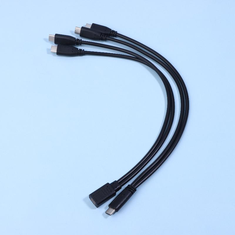 Разветвитель USB C Кабельный разветвитель Type C 1 на 2 Удлинительный провод Адаптер питания 3A 15W Адаптер кабеля для зарядки нескольких устройств