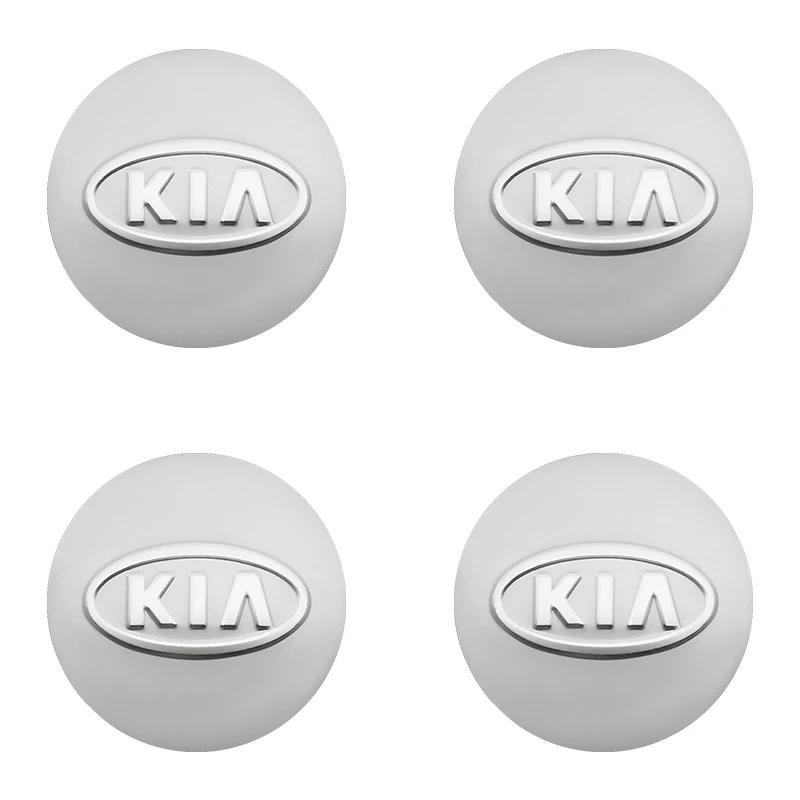 QZGF3 4pcs 3D 56mm Car emblem Wheel hub Center Cap Badge covers sticker Decals Styling accessories For KIA EV6 Sorento Niro Stinger