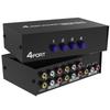 Fosmon RCA-разветвитель AV-селектор 4 входа 1 выход Стерео коммутационная коробка В комплекте RCA композитный AV-кабель 1 Совместим с и игровыми консолями 4-полосный и —