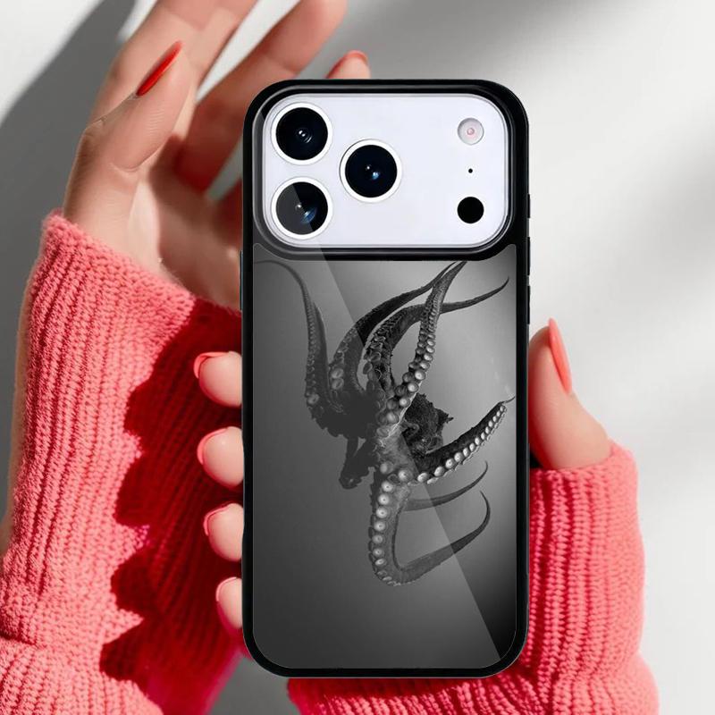 Морские обитатели Осьминог Мягкий чехол для телефона для iPhone 17 16 15 14 13 Pro Max Задняя крышка для 12 11 Pro Coque