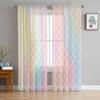 Mermaid Scales Ocean Rainbow Chiffon Sheer Curtains for Living Room Bedroom Home Decoration Window Voiles Tulle Curtain
