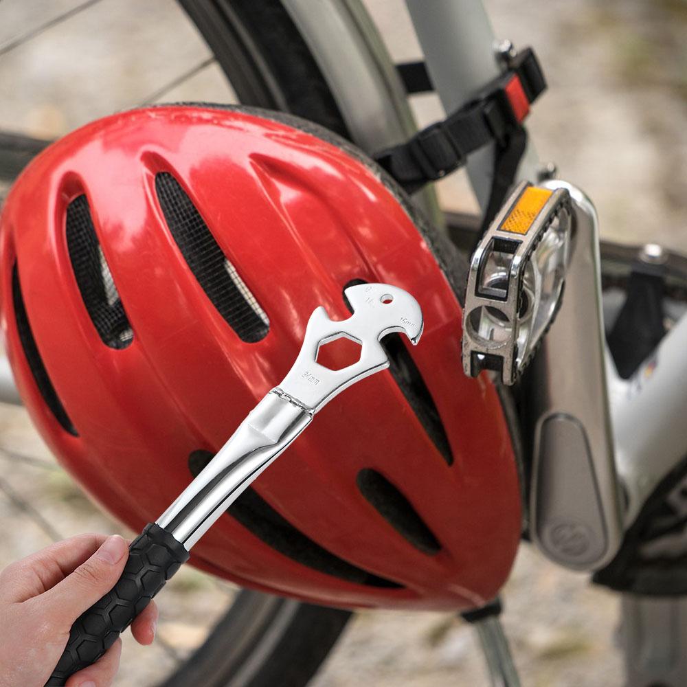 Cycling Parts 15/24mm Long Handle Bicycle Spanner Repair Tool Install Spanner Bicycle Pedal Wrench