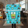 1 шт. Фланелевое одеяло Sanrio с милым принтом, Высококачественное, Для всех сезонов, Декор для дома, Тепло и комфорт, Идеально для рождественских подарков
