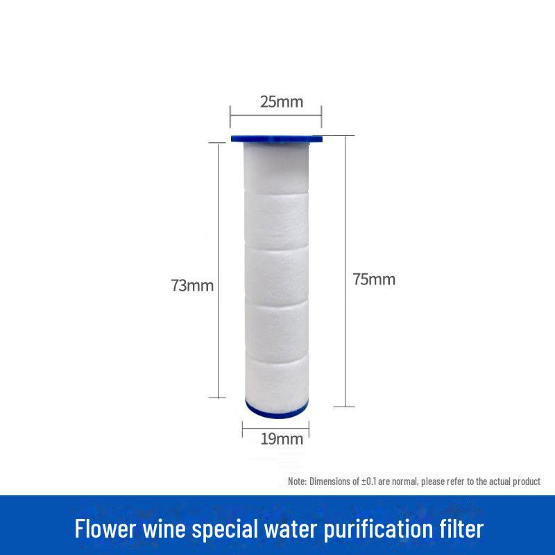Shower Nozzle Replacement Filter Element with High Compression Cotton Core for Water Purification.