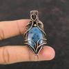Ruby In Blue Kyanite Copper Wire Wrapped Pendant Gemstone Jewelry Handmade Pendant Antique Copper Jewelry Gift For Him Healing Stone Pendant