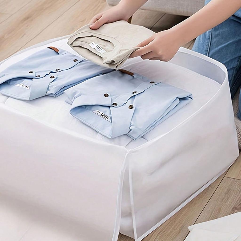 1PC-Large Waterproof Quilt Clothes Organizer Dustproof Closet Organizer Clothes Storage Bag Luggage Wardrobe Clothing Storage Ba