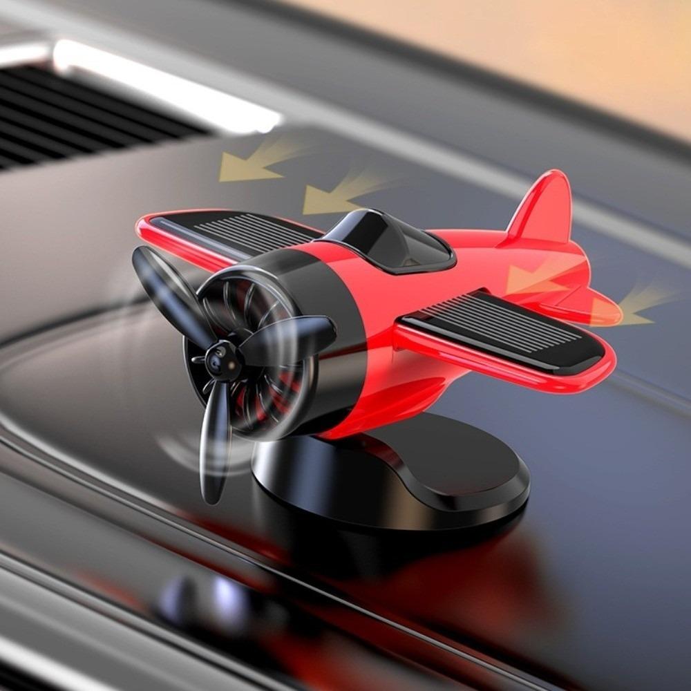 Вращающиеся на 360° украшения на центральную консоль автомобиля, креативные украшения в виде самолетов на солнечной батарее, подарок