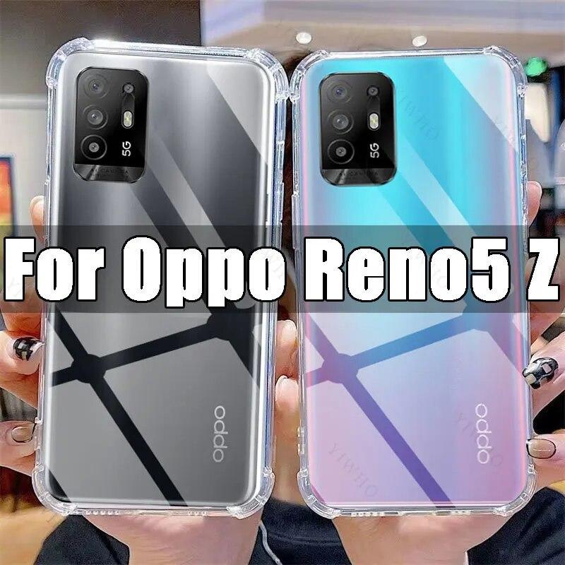Прозрачный чехол для телефона Oppo Reno5 Z, прозрачный чехол из ТПУ для Oppo Reno 5 5Z 6,43 дюйма, противоударный чехол CPH2211 с защитой от царапин