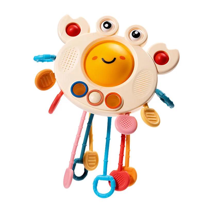 Montessori Pull String Sensory Toys Baby 6 12 Months Silicone Activity Toys Development Educational Toys for Baby 1 To 3 Years