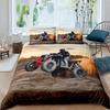 Bicycle Rider Duvet Cover Toddler Size For Kids,Mountain Bike Bedding Set For Teens Adults,Watercolor Quilt Cover