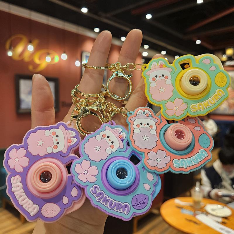 Милая мини-проекционная камера, мультяшный светящийся проекционный свет, женская сумка, брелок-подвеска