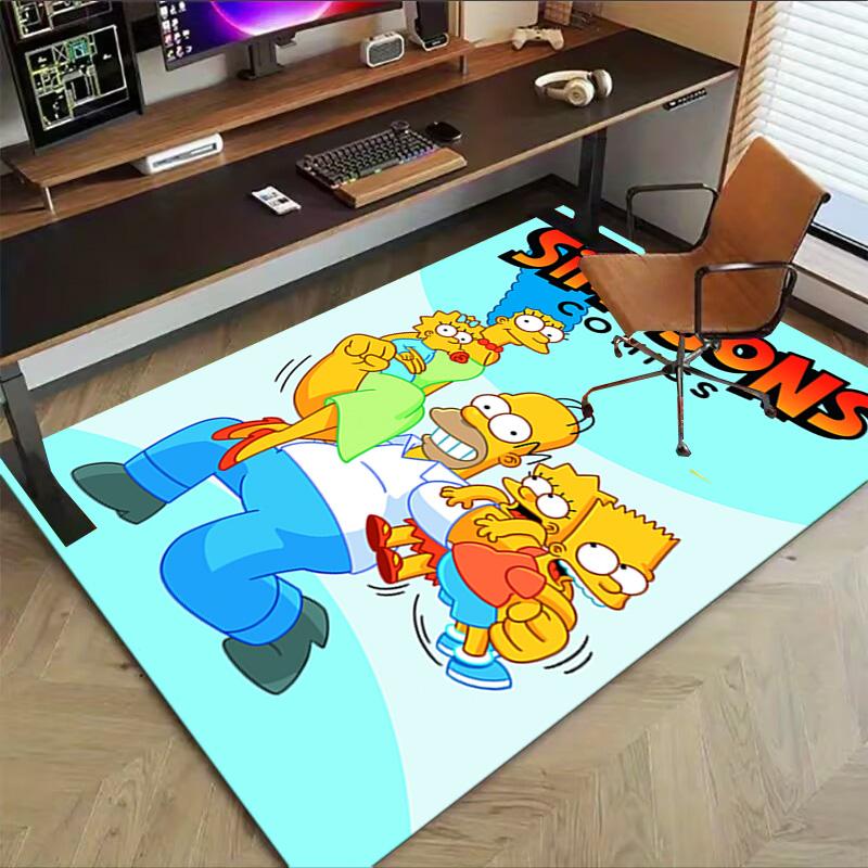 1pc Simpsons Family Carpet for Playroom Bedroom Living Room Sofa Home Decor,kids Game Area Rug Non-slip Floor Mat Y82652