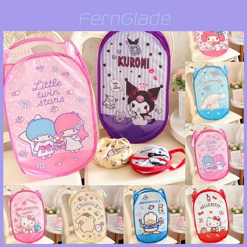 Складная корзина для белья с милым рисунком персонажей Sanrio для детских игрушек**