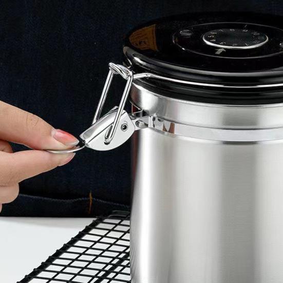 Герметичная банка 1,5 л, большая емкость, устойчивая к плесени, легкая, отличная канистра для хлопьев, чая, кофе в зернах с совком для дома